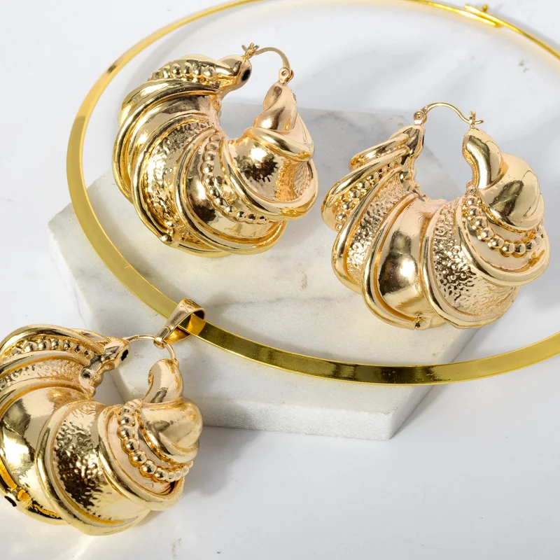 Zeadear jewelry sets fashion brazilian african hot sale copper big earrings pendent necklace for women party