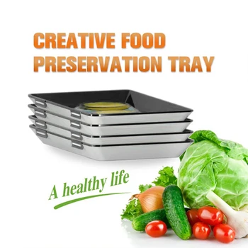 

1pcs Food Preservation Tray Healthy Kitchen Tools Storage Container Food Tray Preservation Freshfood Storage Container