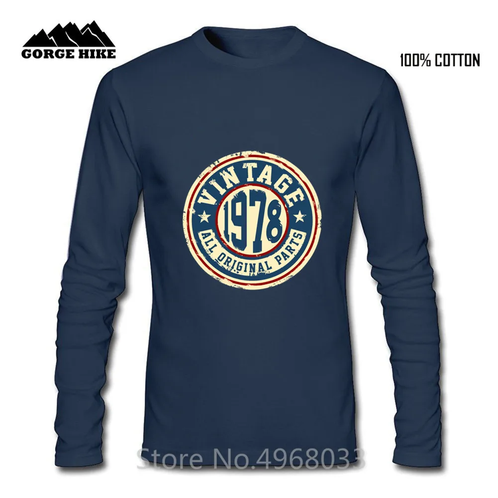 Awesome Artsy 40th Birthday Gift Vintage 1978 Round Neck Clothing T Shirt Hombre Humor Men Full Sleeve Top Tees | Мужская одежда