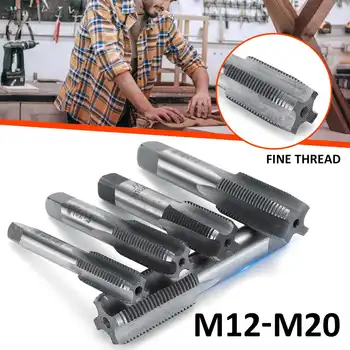 

2 Pcs M12 M14 M16 M18 M20 HSS Right Hand Machine Straight Fluted Fine Screw Thread Metric Plug Hand Tap Drill Set Hand Tools