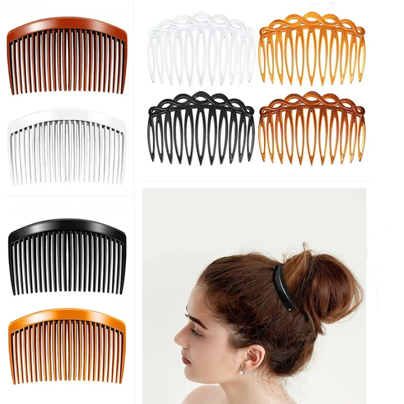 6 Packs French Twist Comb Plastic Side Hair Combs With 29 Teeth Hair Comb  Hair Clip Combs For Fine Hair Accessory For Women Black  Fruugo IN