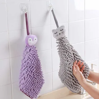 

Kitchen cleaning rag Baby Kids Nursery Hand Towel Cartoon Animal Kitchen Bath Hanging Wipe Soft fluffy towels Dropship #43