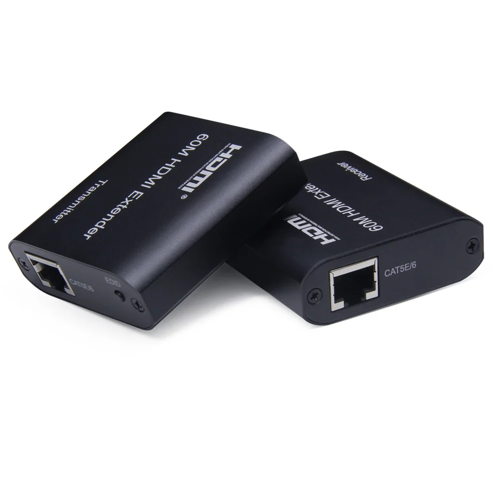 HDMI удлинитель с кабелем cat6/cat5e до 60 м 165ft full HD1080P поддерживает кабель усилитель для
