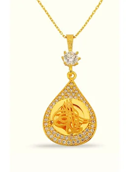 

Drop Mini Tuğralı Gold Frame Necklace 02-310-K1307