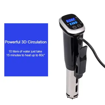 

LCD Display Vacuum Slow Sous Vide Food Cooker Intelligent Cooking Stick Machine Waterproof IPX7 Powerful Immersion Circulator