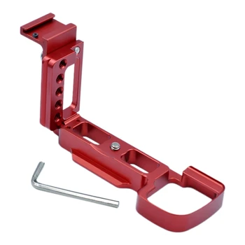 

A6400 Quick Release L Plate/Bracket Holder Hand Grip with Hot Shoe for Sony Alpha ILCE-6400L ILCE-6400M, Red