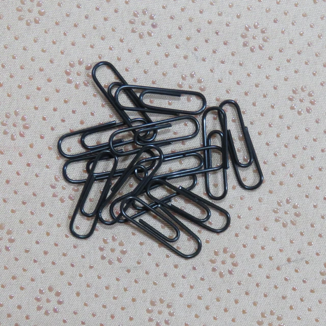 Fekete Papír Klip Fém Könyvjelző Pin Clip Adagoló Kötő Levélpapír Hallgatói Iroda 100Db - Image 4