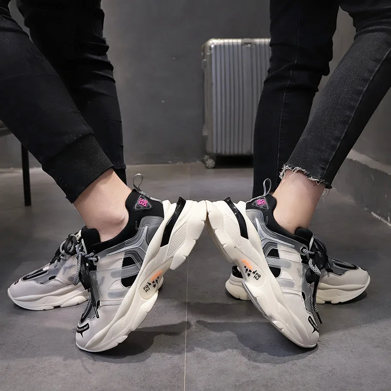 Кроссовки Harajuku для мужчин и женщин винтажные дышащие кожаные амортизирующие