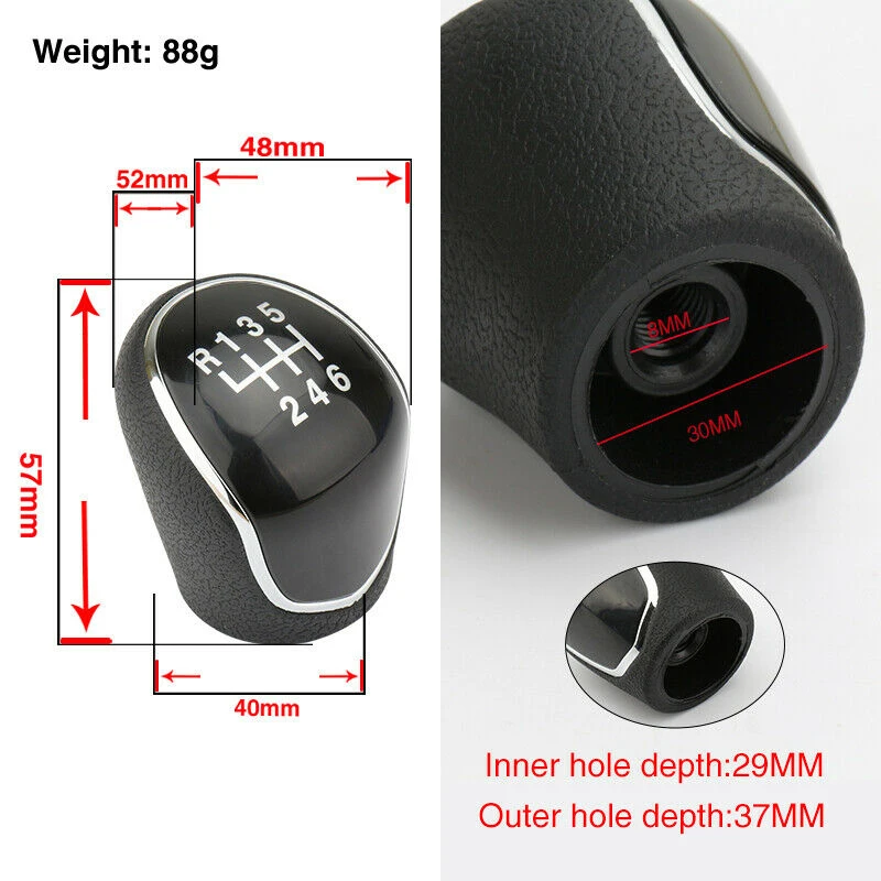 6 Speed Manual Stick Gear Shift Knob for Hyundai IX35 2012-2016 Car Lever Shifter Head Handball Gear Shift Knob