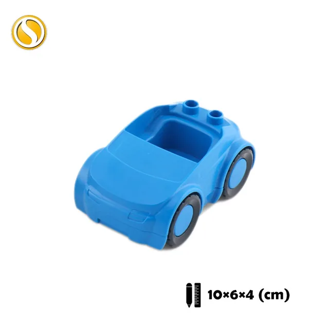 Trailer Car model Airplane Big Building Blocks Vehicle Accessory Compatible Classic Assemble Bricks Children DIY Toys Girl Gift CHE005-lan