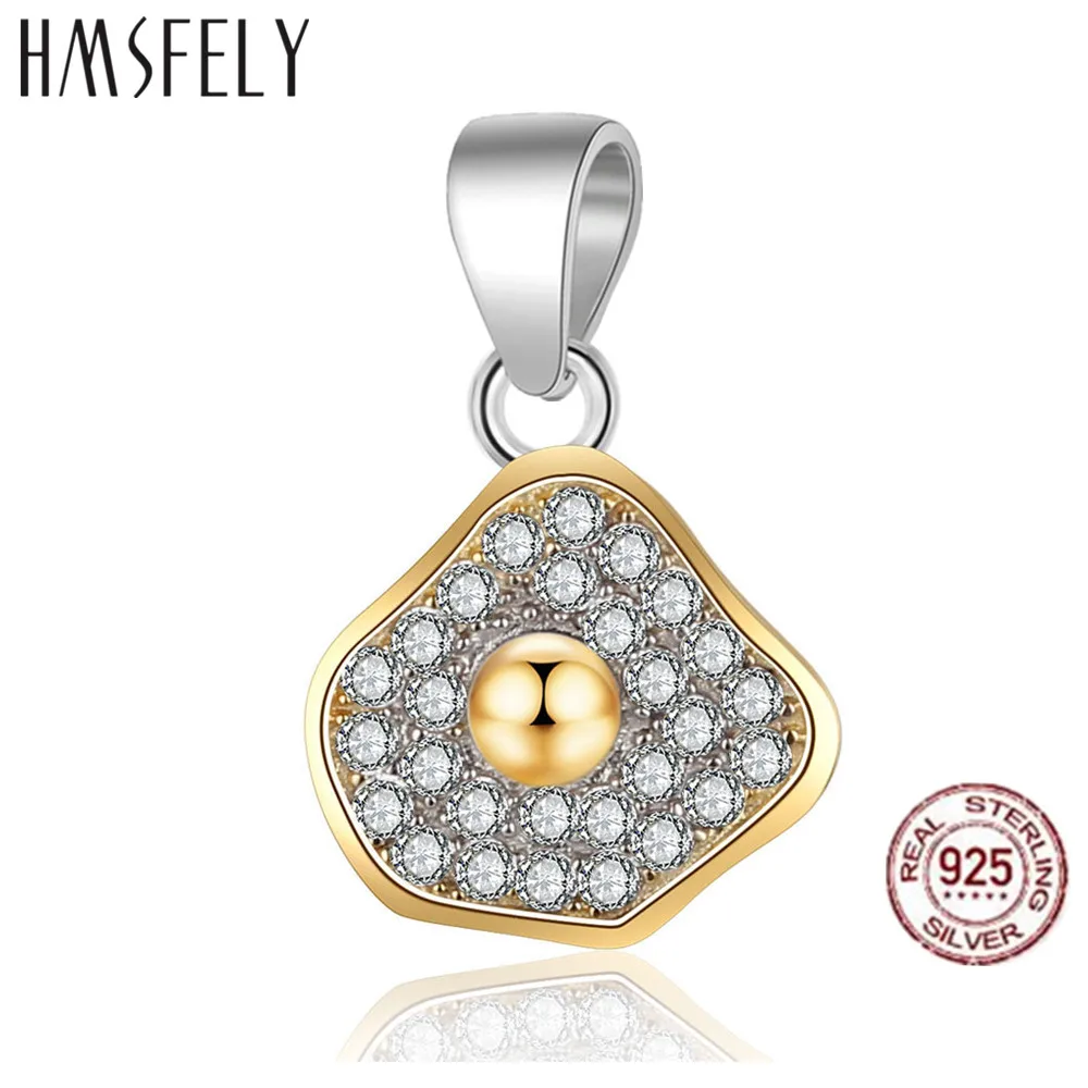 

HMSFELY 925 Sterling Silver Necklace Crystal Charm Pendant DIY Bracelet Accessories Dangles For Women Girl Gift Jewelry Making