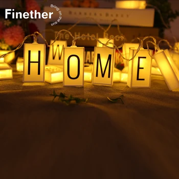 

20 LED Letters Light Box String AA Battery Powered 2M LED String Light Holiday Lighting For Party Indoor Lighting