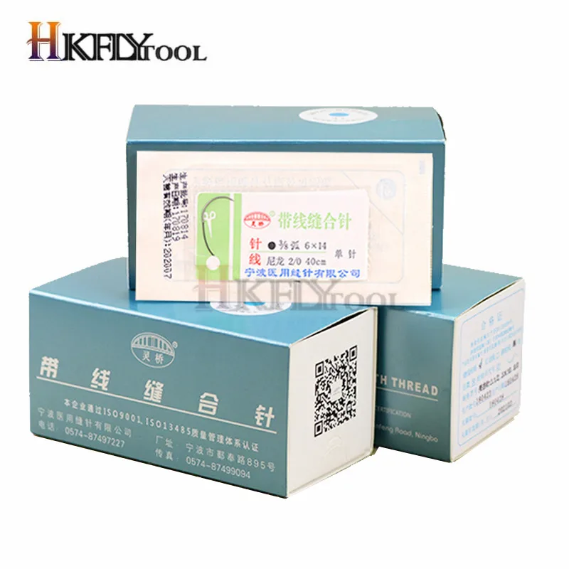 Round Suture needle surgery tool microsurgery nylon monofilament wire round harmless needle surgical instrument 10pc/set surgical needle tool