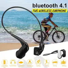 Костной проводимости беспроводные наушники bluetooth 4,1 Магнитная Зарядка через usb гарнитура титановые стерео наушники Спорт на открытом воздухе