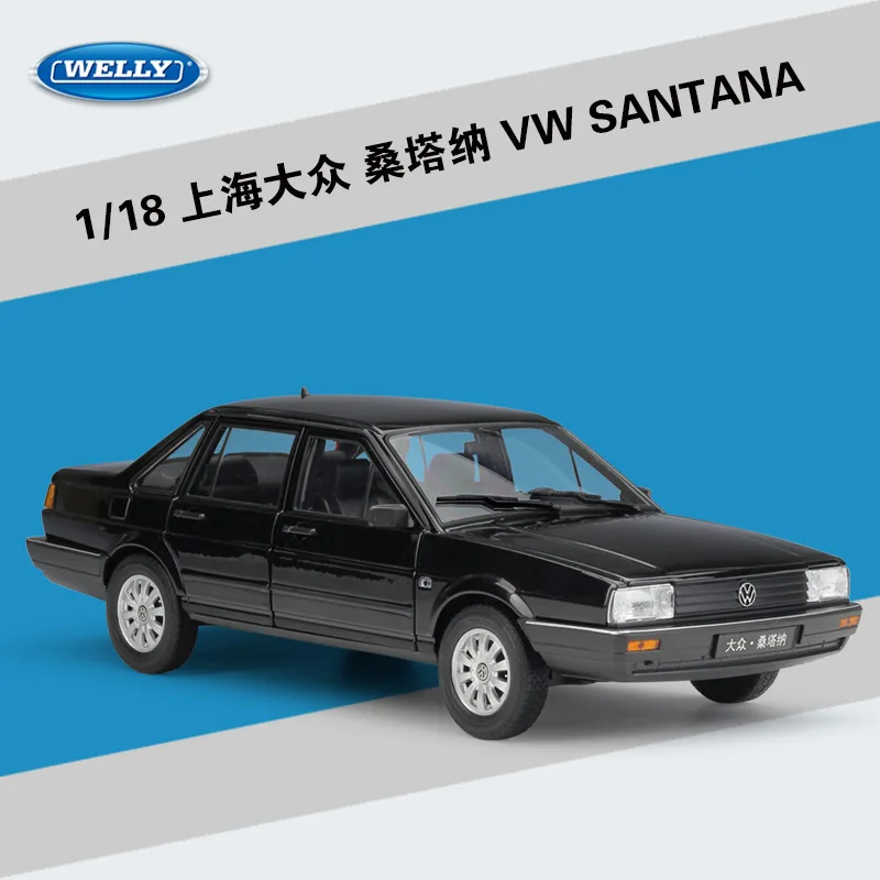 Welly GTA1: 18 Шанхай Volkswagen Santana модель автомобиля из сплава Коллекционная Подарочная