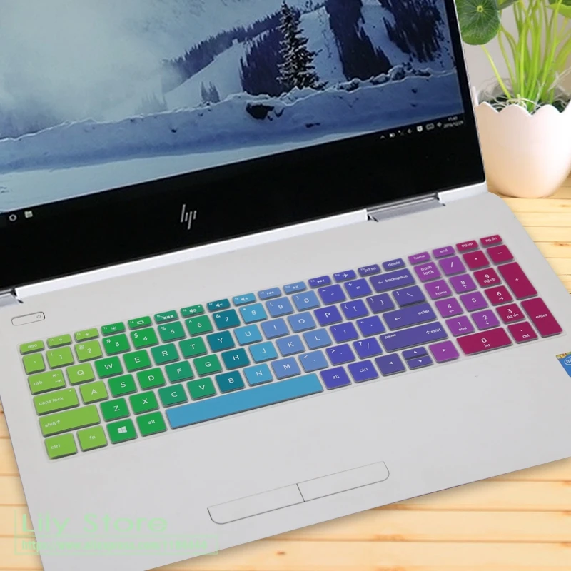 Защитная крышка для клавиатуры ноутбука hp Envy x360 15," /hp Pavilion 15,6/hp Envy 17,3" Ноутбук/hp Spectre x360 - Цвет: rainbow