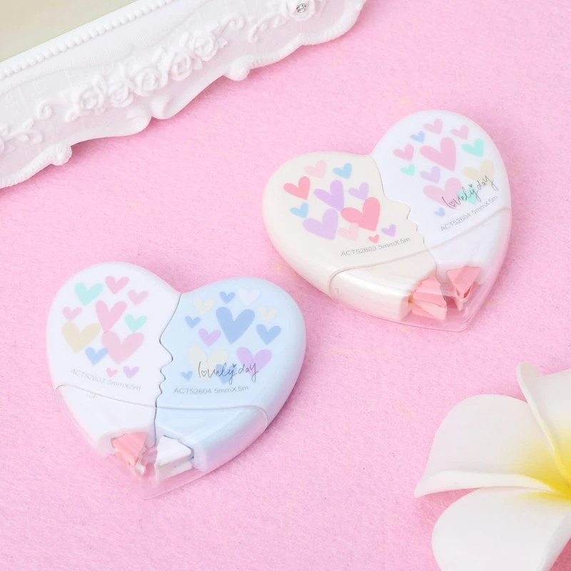 Лента для коррекции сердец Kawaii Канцелярские Принадлежности для студентов офисные школьные принадлежности 10 м L41E