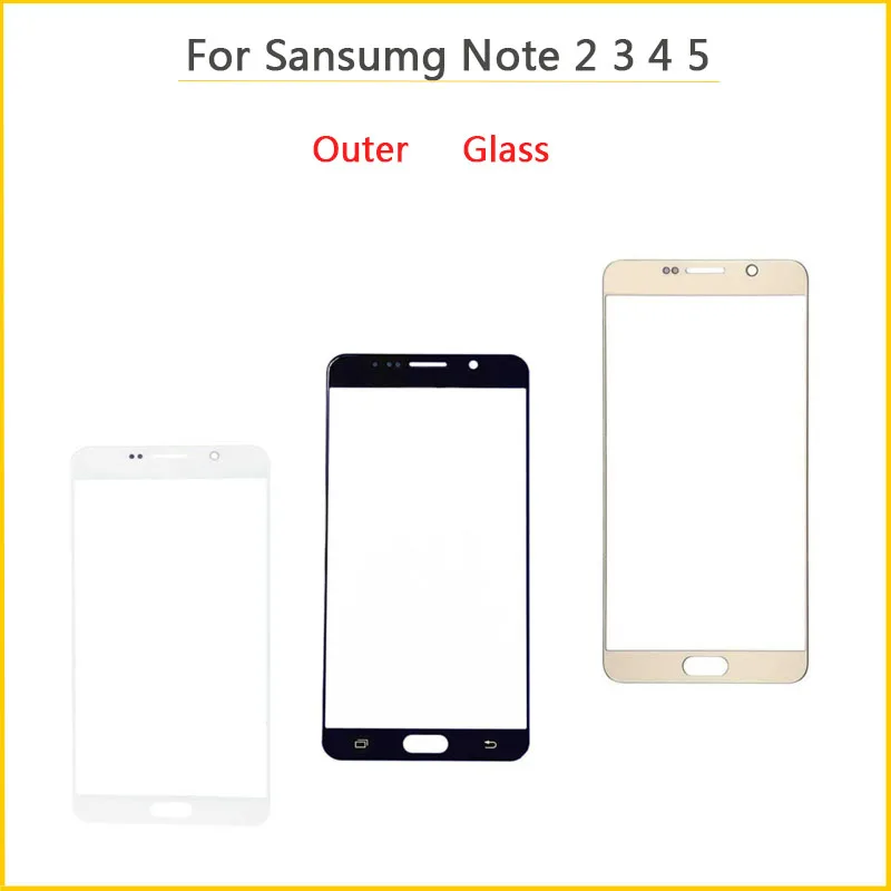 Внешнее стекло для Samsung Galaxy note 2 3 4 5 передняя сенсорная панель сменные детали