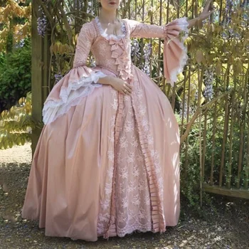 

WEPBEL Women's Fashion Victorian Style Dress Elegant Women Sweet Lolita Dress Flare Sleeves Vintage Gothic Ball Gown Party Dress
