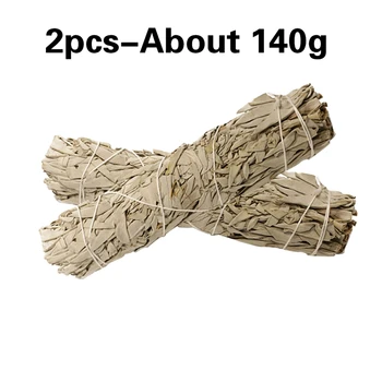 

New 2Pcs American California White Sage Smudge Stick Wisp Sage Plant for Room Purification Modern Home Decoration Supplies Acces