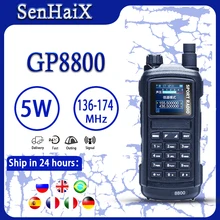 

SenHaiX GP8800 Ham Two Way Sport Radio Portable Walkie Talkie U/VHF Dual Band PTT LED screen Bluetooth Waterproof Transceiver