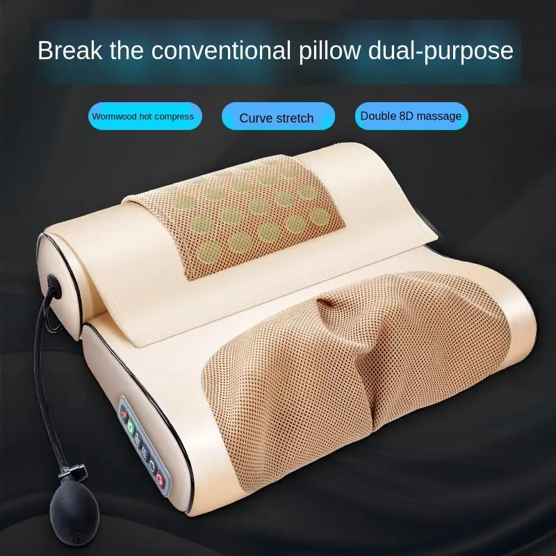  Massage Pillow Kneading Gua Sha Electric Hot Compress Smart Multifunction Massager For Neck Back Bo - 4000354285113