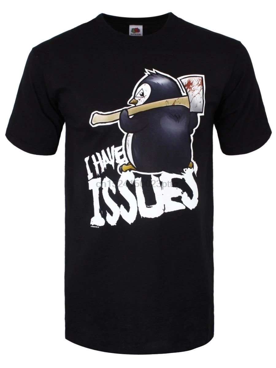 Psycho Penguin Men Axeman T-shirt Black T-Shirts Summer Style Fashion Swag T Shirts Clothing |