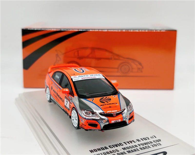 1: 64 INNO64 Honda Civic type-R FD2#7 гоночный литой модельный автомобиль
