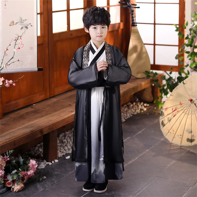 

New Spring Autumn Hanfu Boys Children's Ancient Costumes Chinese Style Young Master's Clothes