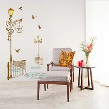 Съемные внешнеторговые креативные настенные наклейки, украшения для магазина, настенные Стикеры, уличная лампа, клейкая бумага JM7258