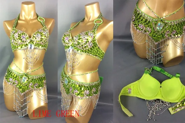 Women belly dancing suite belt+bra samba costumes Sexy stage show dance wear club USA bra hot girl clothing girl dance costume