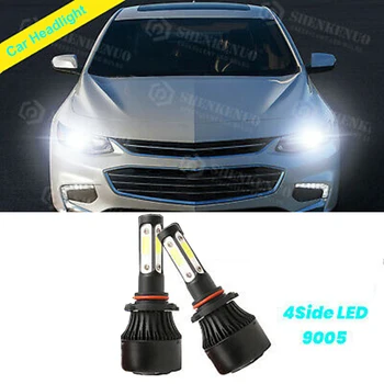 

4Side 9005 HB3 LED Bulb For Chevy Malibu 2017 2018 High/Low Beam Headlight 2 Pcs Headlight 6000K Car Light