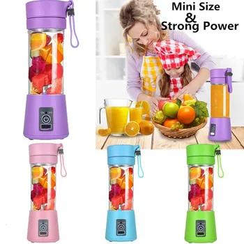 

Fruit Juice Blender Fruit Mixe Juice Cup Blender Vegetable Protein Shake Bar Kitchen Tool Travel USB Rechargeable