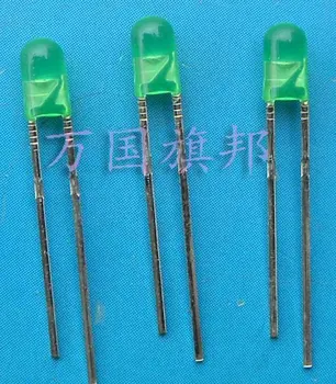 

Free Delivery. LED light-emitting diodes, 3 mm green green green light without edge 31 yuan 1000 only