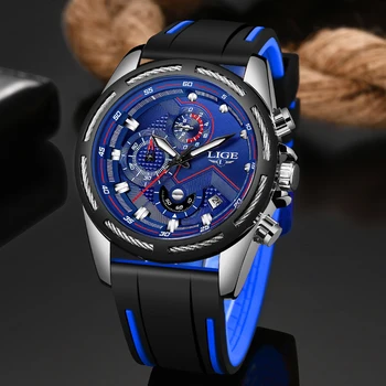 

2019 Mens Watches Top Brand Luxury LIGE Fashion Business Quartz Clock Military Waterproof Sprot Wristwatch Relogio Masculino+Box