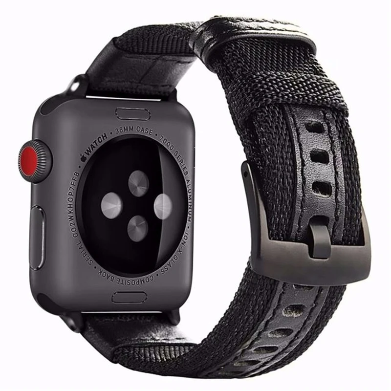 Ремешок спортивный для Apple Watch 4 5 iWatch 40 мм 44 плетеный нейлоновый браслет наручных