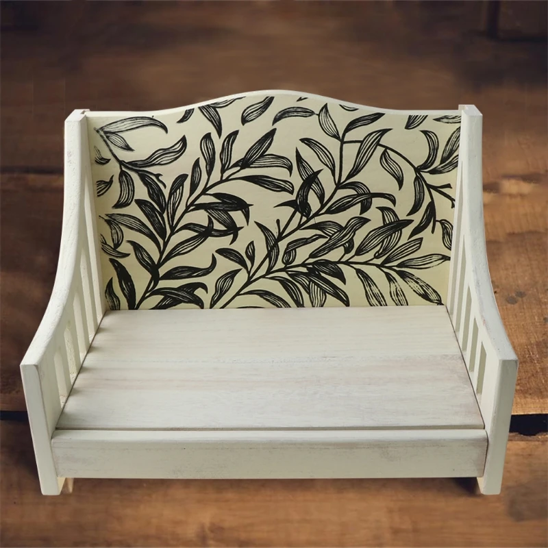 Newborn Posing Wood Bed Sofa Baby Photo Shooting Props Crib Infant Photograph Photography Accessories J60B
