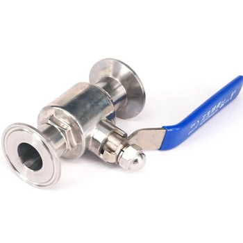 

1Inch 25Mm 304 Stainless Steel Sanitary Ball Valve 1.5 Inch Tri Clamp Ferrule Type for Homebrew Diary Product