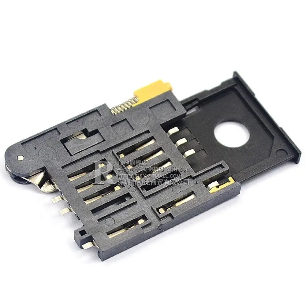 

8+2pin GPS Navigation IC Socket Push-push Pull Drawer Type Big SIM 900a Card Slot Tray Holder Reader Adapter PCB Board Removable