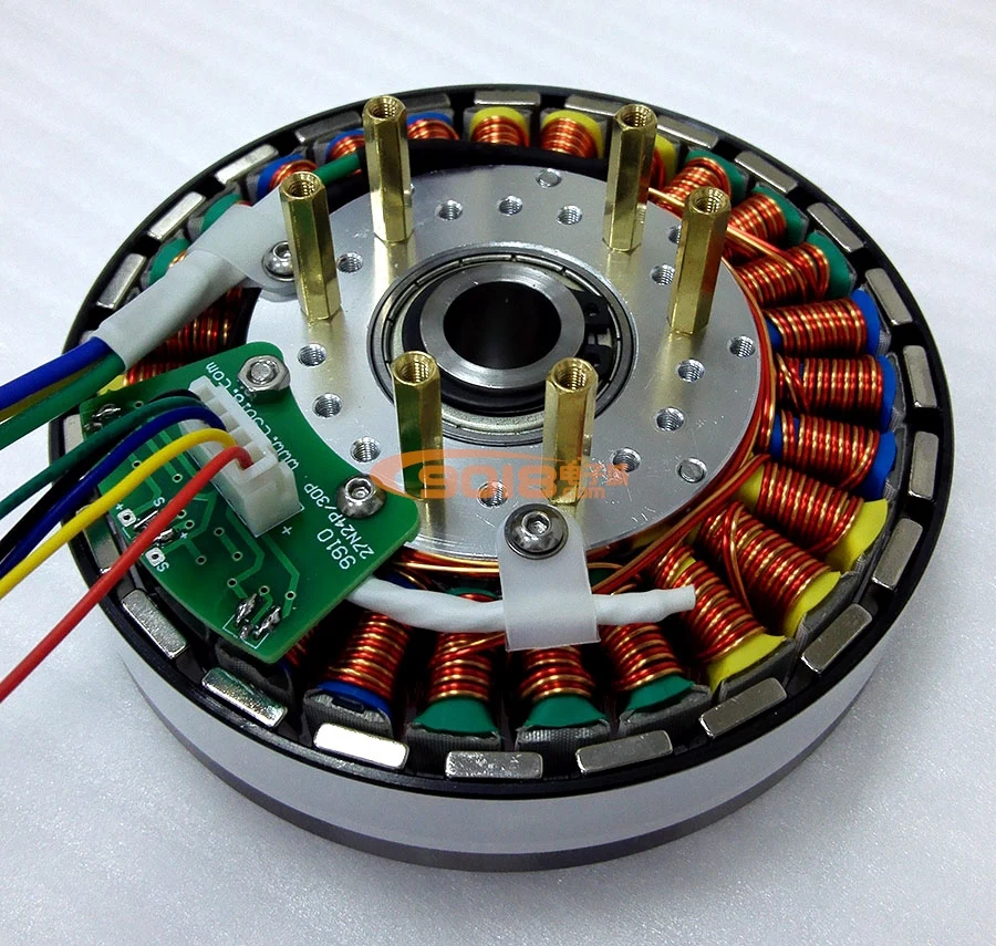 Direct Drive Motor Bungee 300W Disc DC Brushless Motor 27N24P Hollow