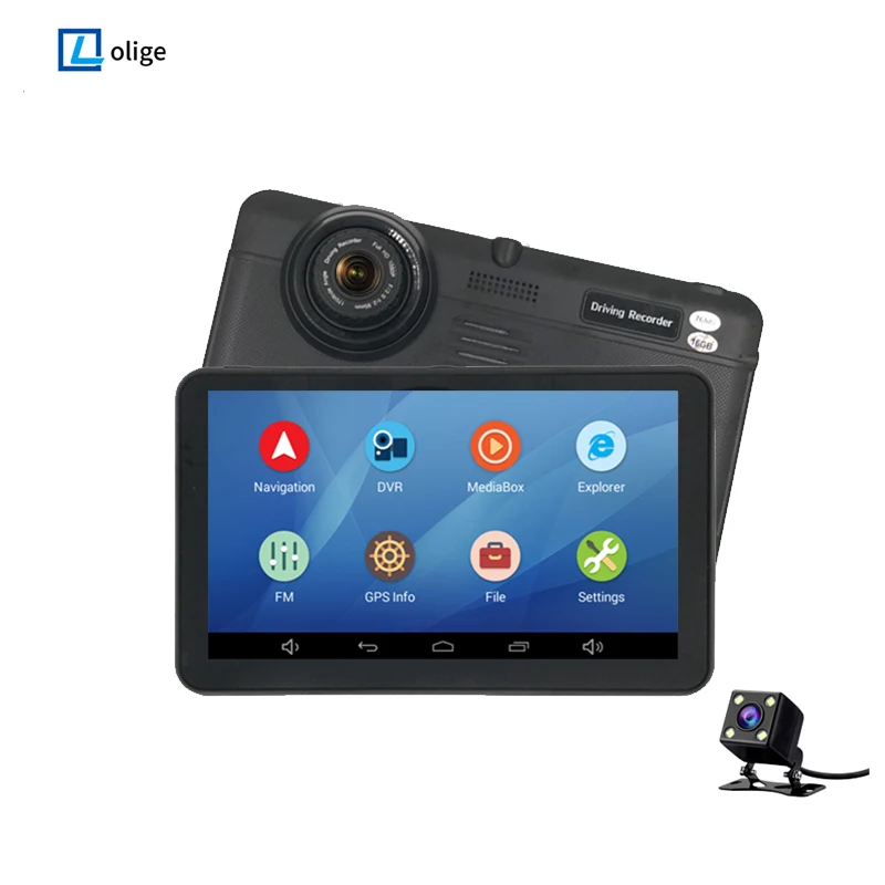 7-дюймовый автомобильный видеорегистратор Android камера заднего вида 1080P Wi-Fi Bluetooth