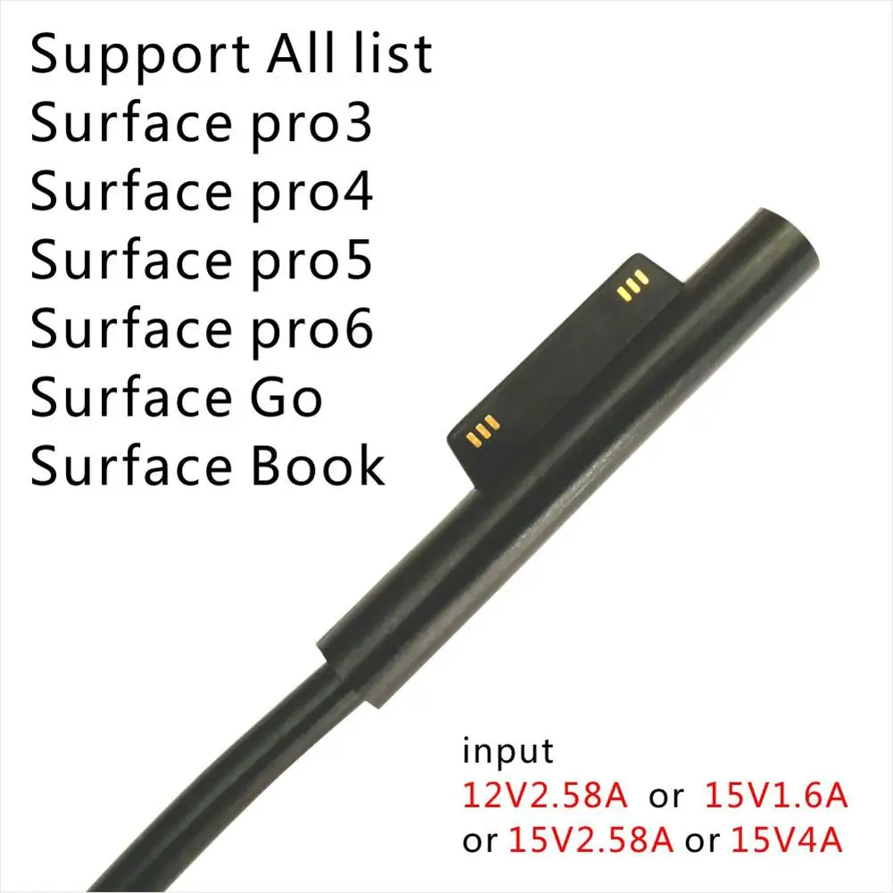 DC To Surface Go Pro3 Pro4 Pro5, Suface Book зарядное устройство, DC5.5* 2,5 мм для MicroSoft Surface Book Адаптер зарядного устройства для планшета