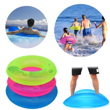 

1pc Children's Swimming Circle Summer Adult Outdoor Inflatable Fluorescent Swimming Pool Swimming Pontoon Swimming Protector