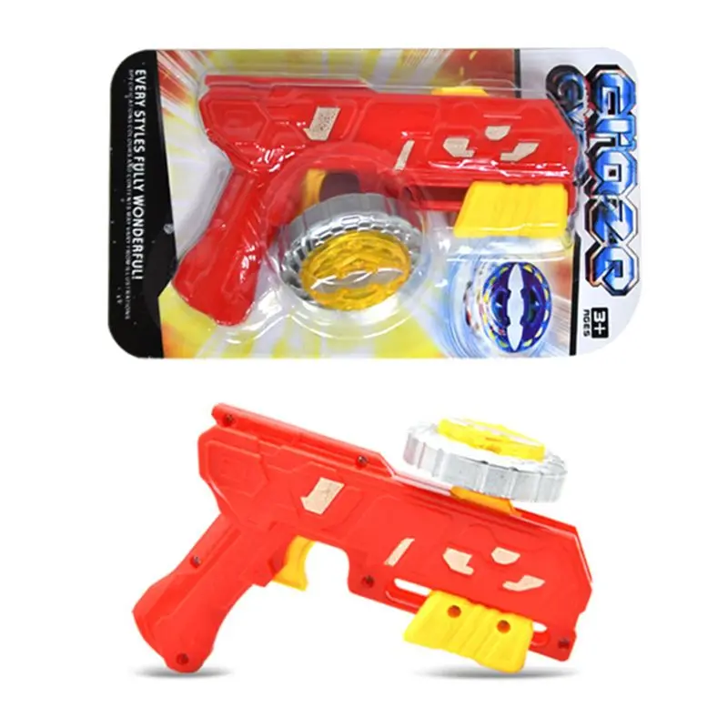 Гироскоп пистолет Peg-top спиннинг забавная игрушка Дети Классический гироскоп детская игра игрушки XXFE - Цвет: Красный