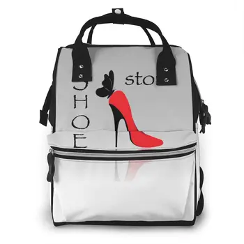 

Logo Shoes Store Nappy Backpack Mummy Bag Large Capacity Mom Baby Multi-function Waterproof Outdoor Travel Diaper Bags