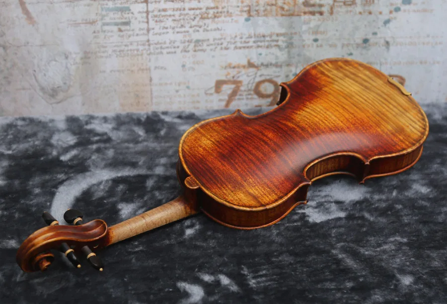 4/4 полноразмерная Античная/винтажная/Старая скрипка, Antonio Stradivari Cremonese 1716 модель, F19