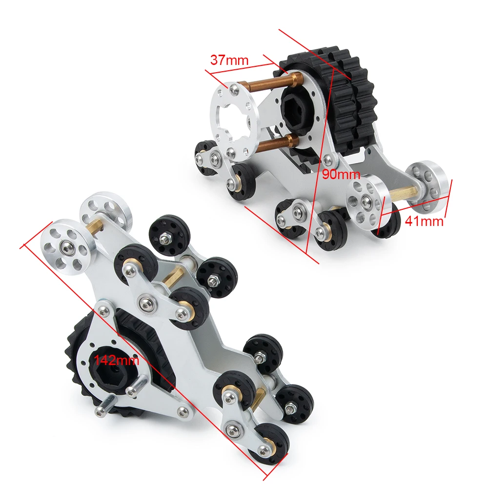 YEAHRUN 1/2 пары треков колёса преобразования зимние шины для 1/10 TRX4 RC Рок Гусеничный обновление часть