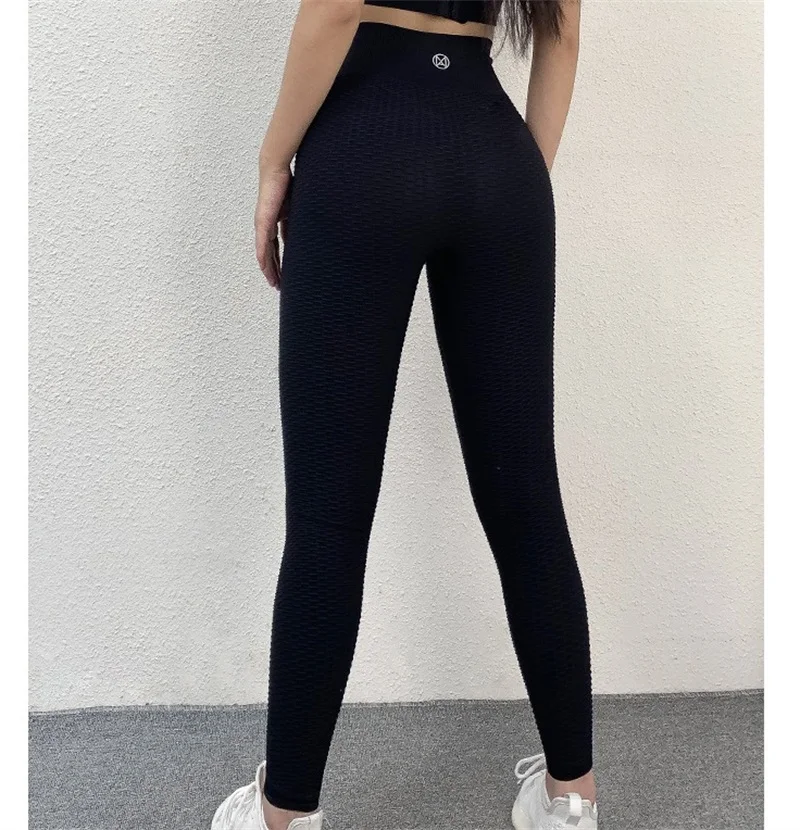 LAISIYI, спортивные Леггинсы для женщин, для спортзала, высокая талия, пуш-ап, штаны, жаккардовые леггинсы для фитнеса бега, брюки, женские джеггинсы, спортивные штаны
