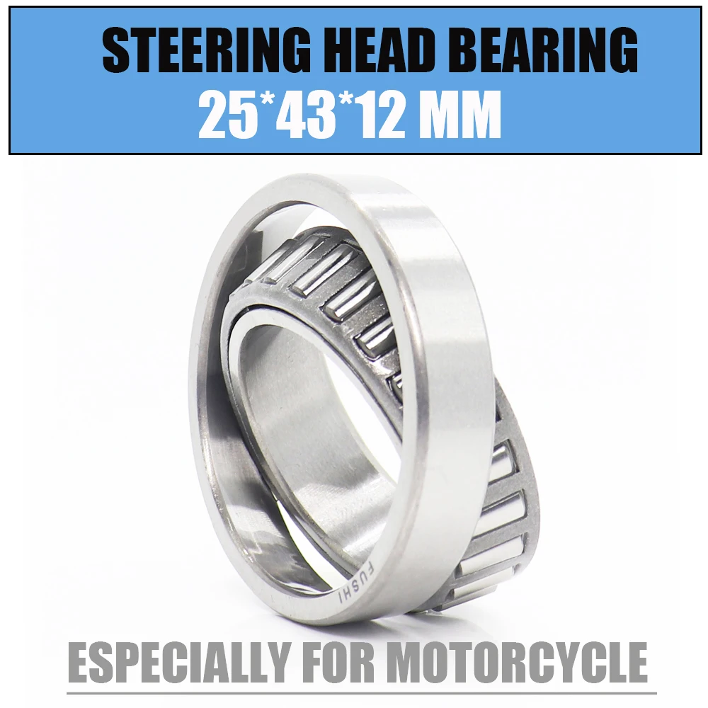 25*43*12 mm 1PC Steering Head Bearing 254312 Tapered Roller Motorcycle