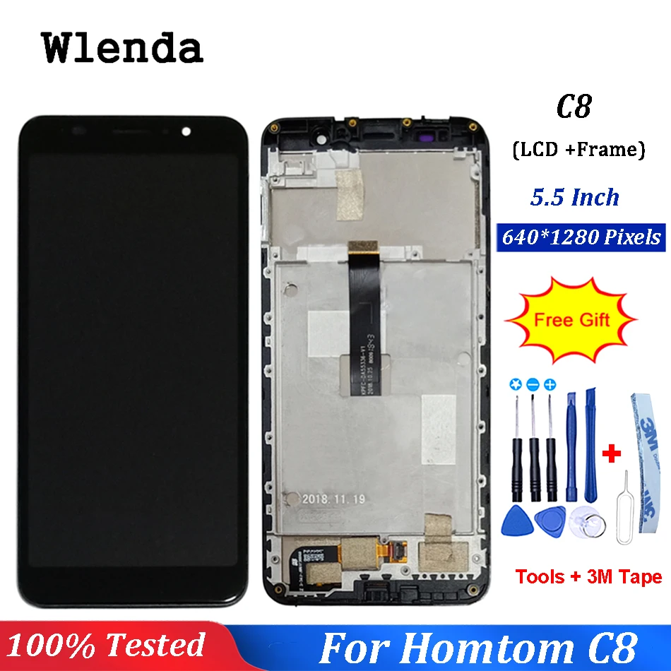 5 &quotдля ЖК-дисплея C8 + 640x1280 кодирующий преобразователь сенсорного экрана в сборе